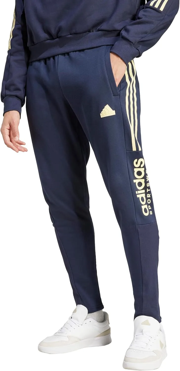 Мужские флисовые брюки Adidas House of Tiro, Ink — фото 2