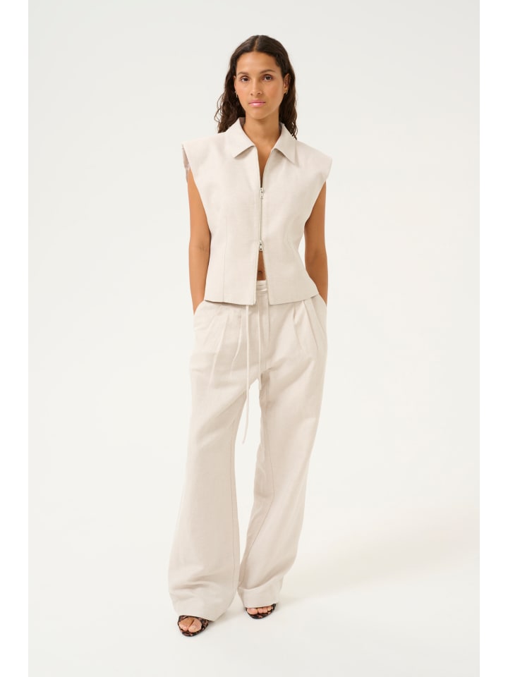 

Karen By Simonsen Повседневные брюки KBVia свободного кроя, натуральный меланж