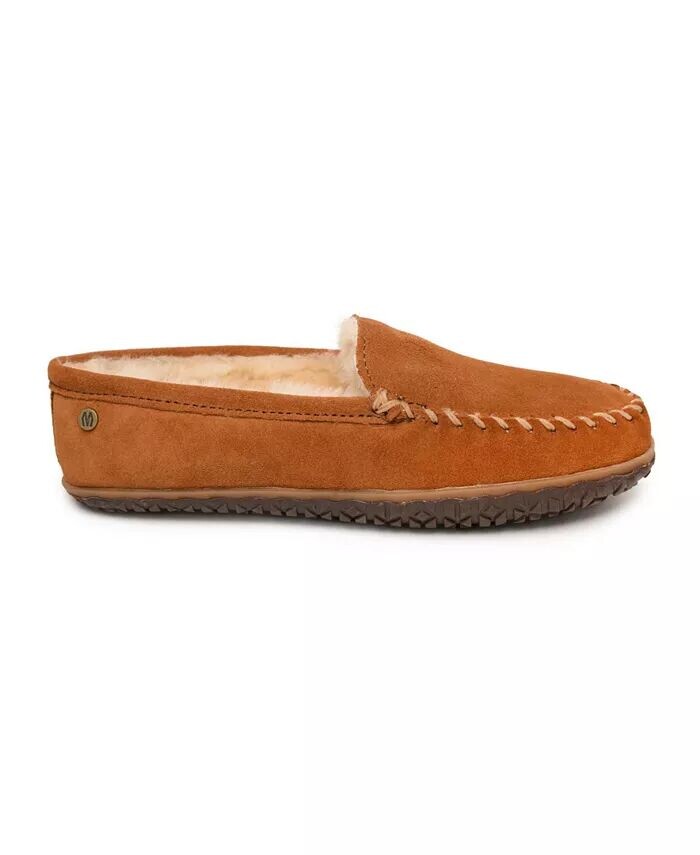 Мужские замшевые тапочки Tobie из овчины Minnetonka, коричневый — фото 2