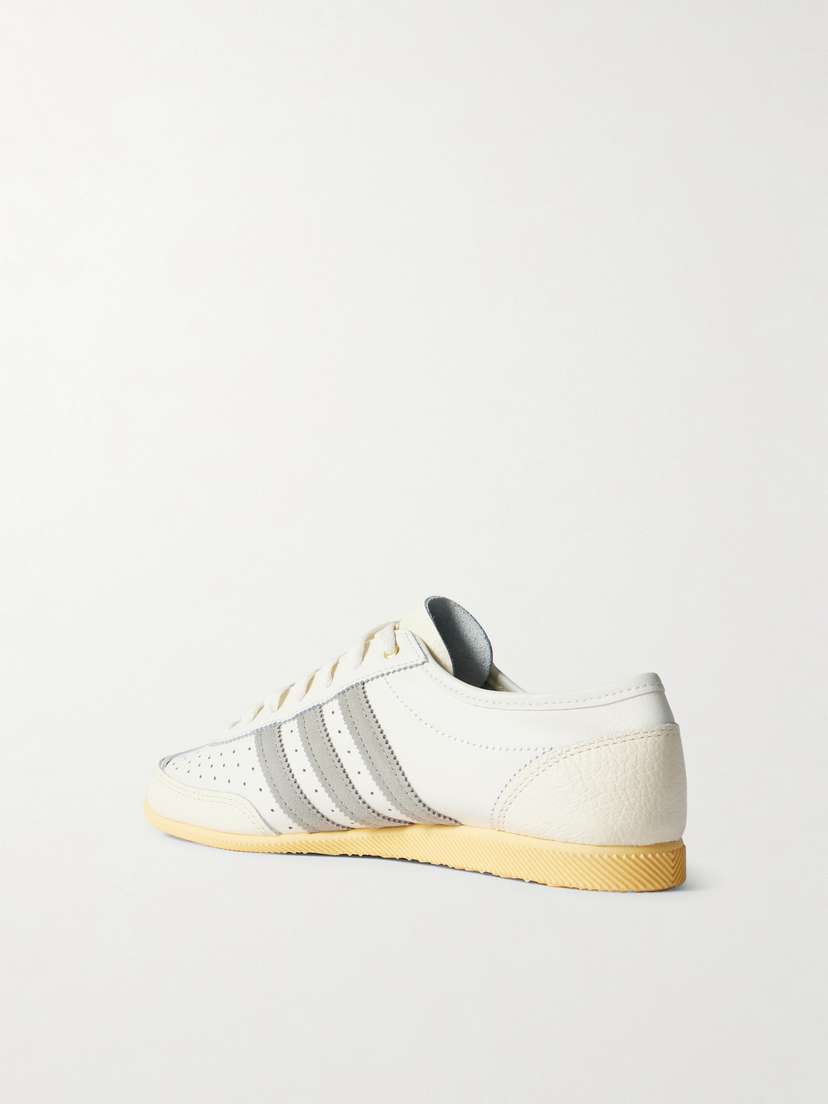 Кроссовки Japan decon с перфорированной замшевой отделкой из кожи Adidas Originals, белый — фото 3