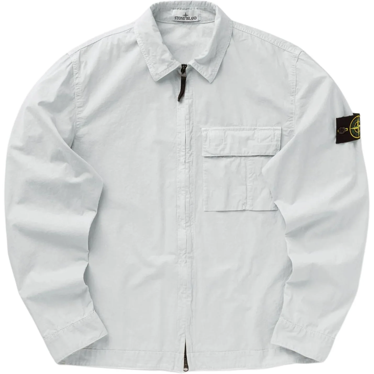 Рубашка-куртка с накладными карманами STONE ISLAND, sky синий