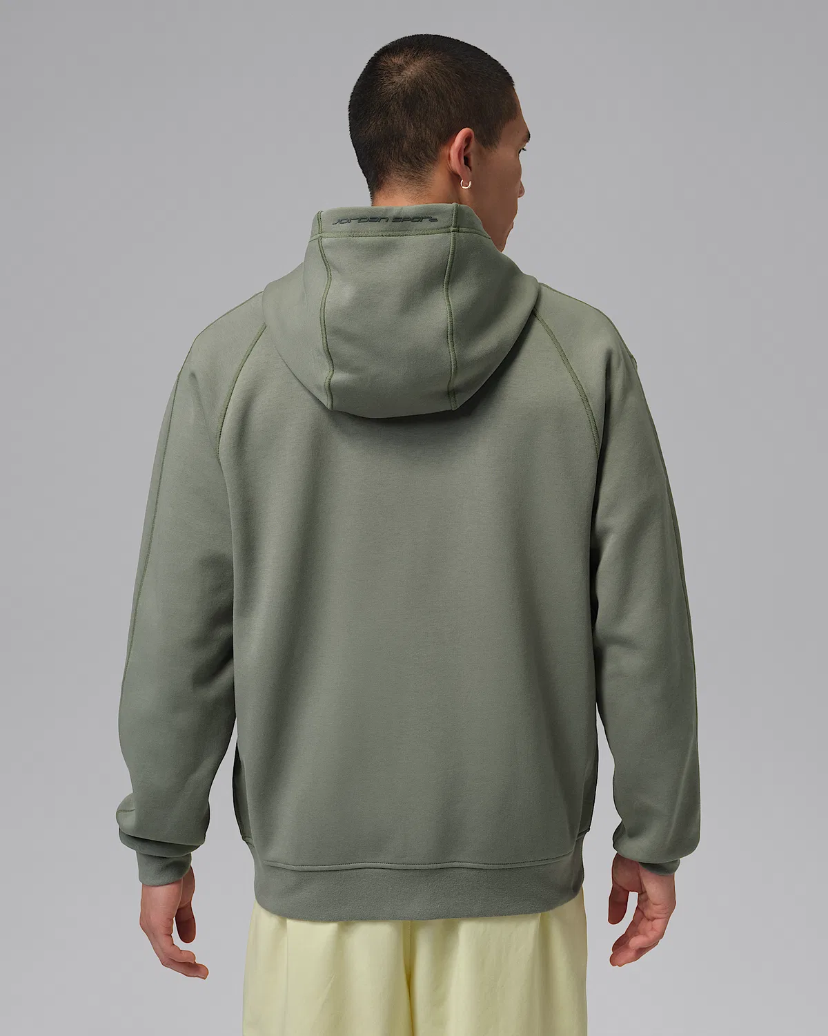 Мужская флисовая кофта Jordan Sport Hoop Fleece Dri-FIT на молнии, Vintage Lichen/Dark Shadow — фото 2