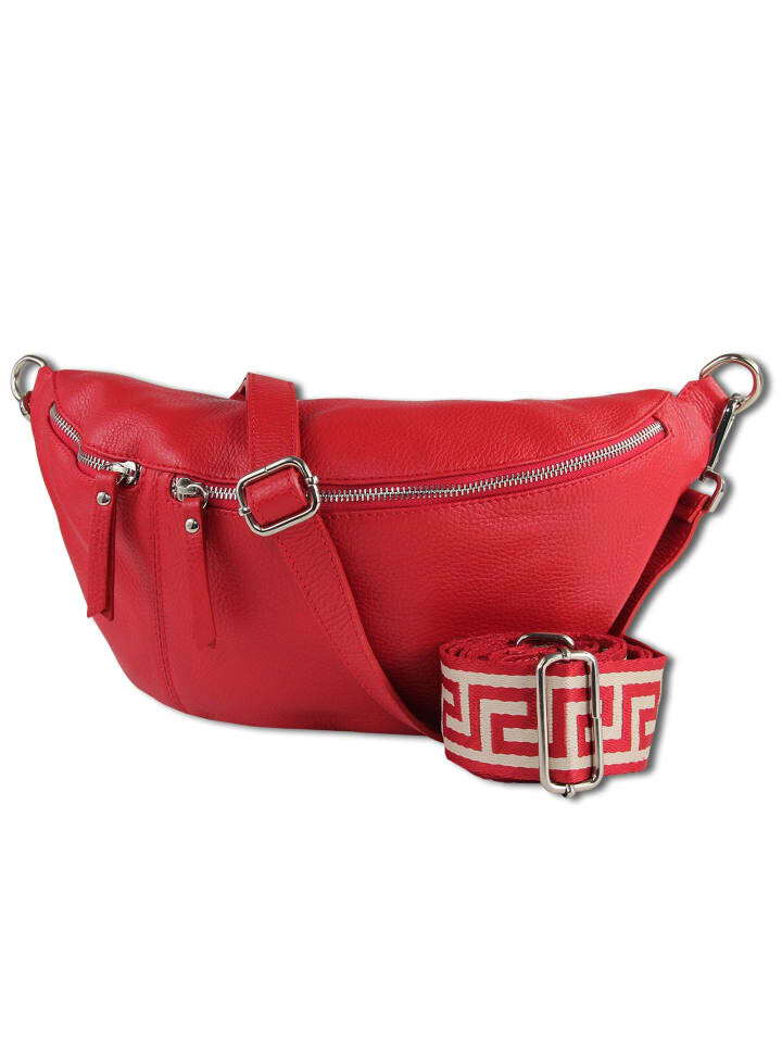 

Наплечная сумка Toscanto Gürteltasche Leder rot ca. 37cm