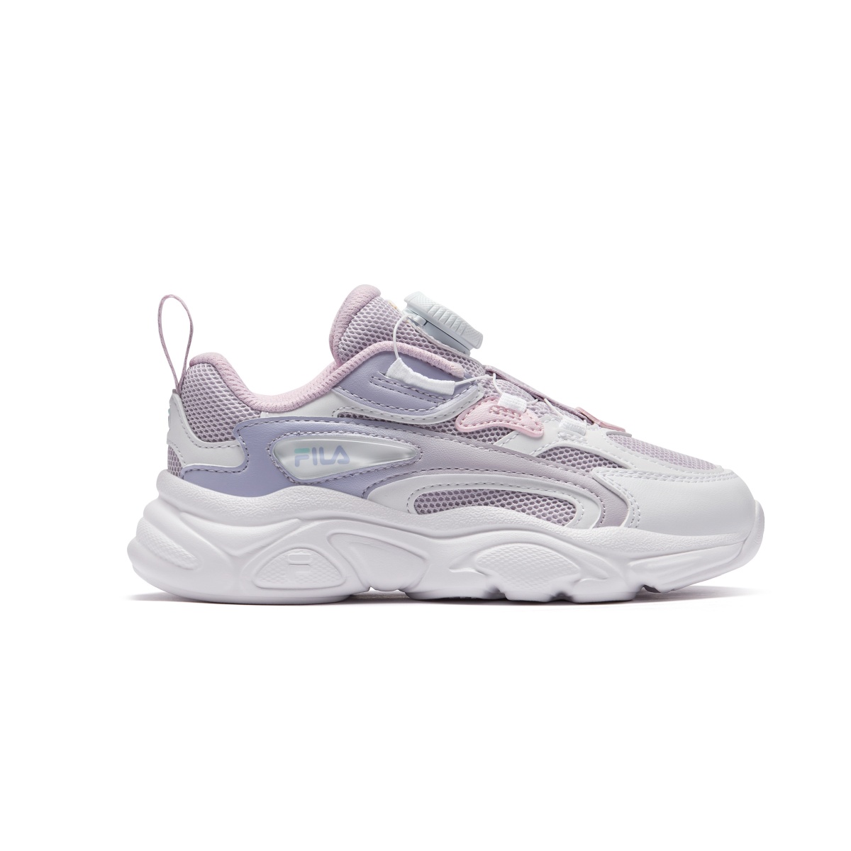 FILA KIDS Легкие кроссовки с низким верхом и амортизаторами для детей от 3 до 7 лет – цвет орхидеи фиолетовый/белый — фото 2