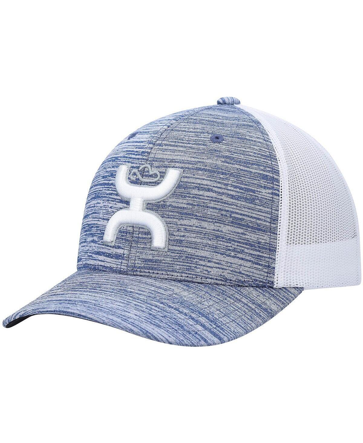 

Мужская кепка Snapback Trucker Snapback белого цвета с синей пудрой цвета Хизер Hooey
