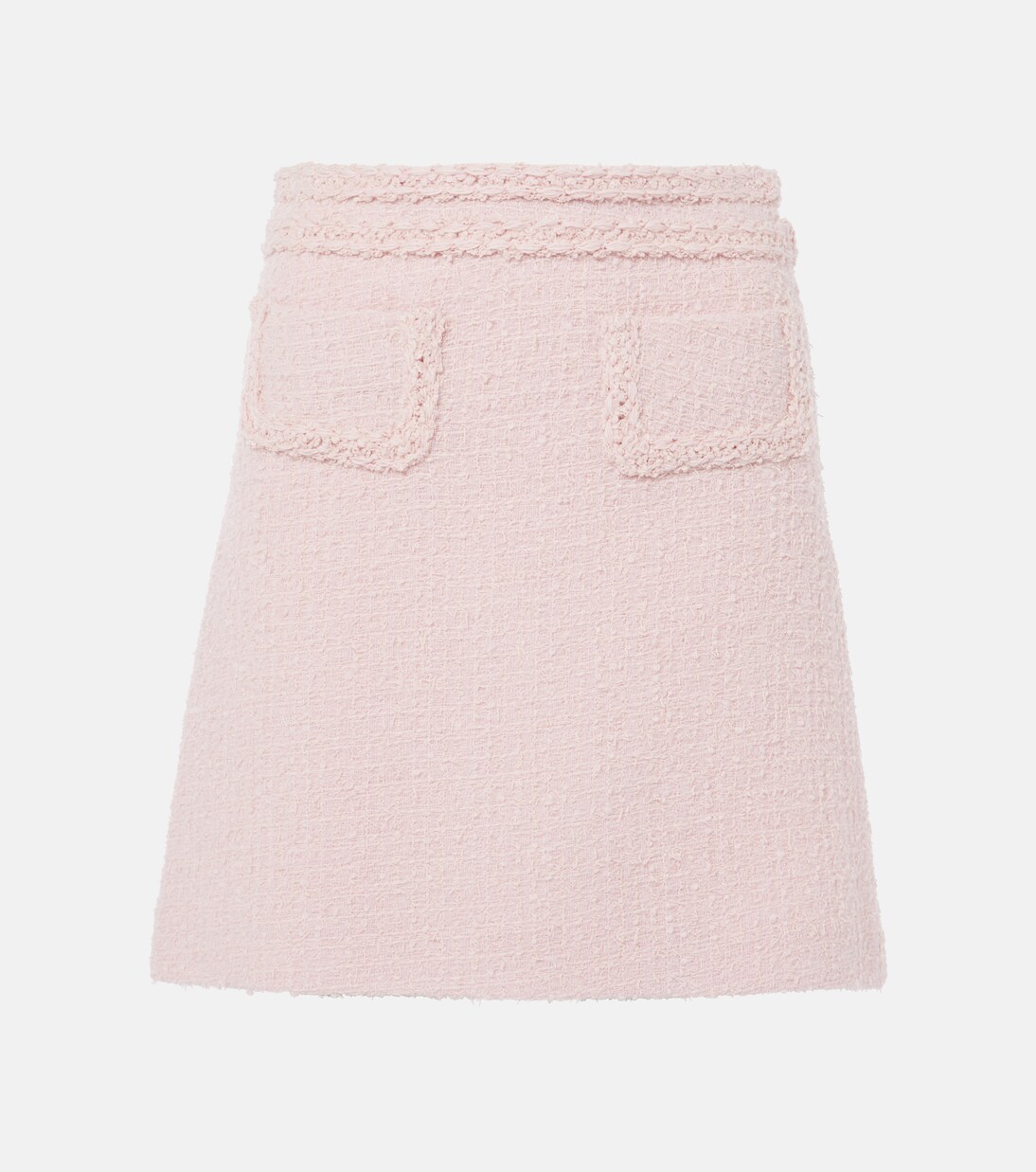 

Мини-юбка с высокой талией из смесовой шерсти Giambattista Valli, Quartz Rose