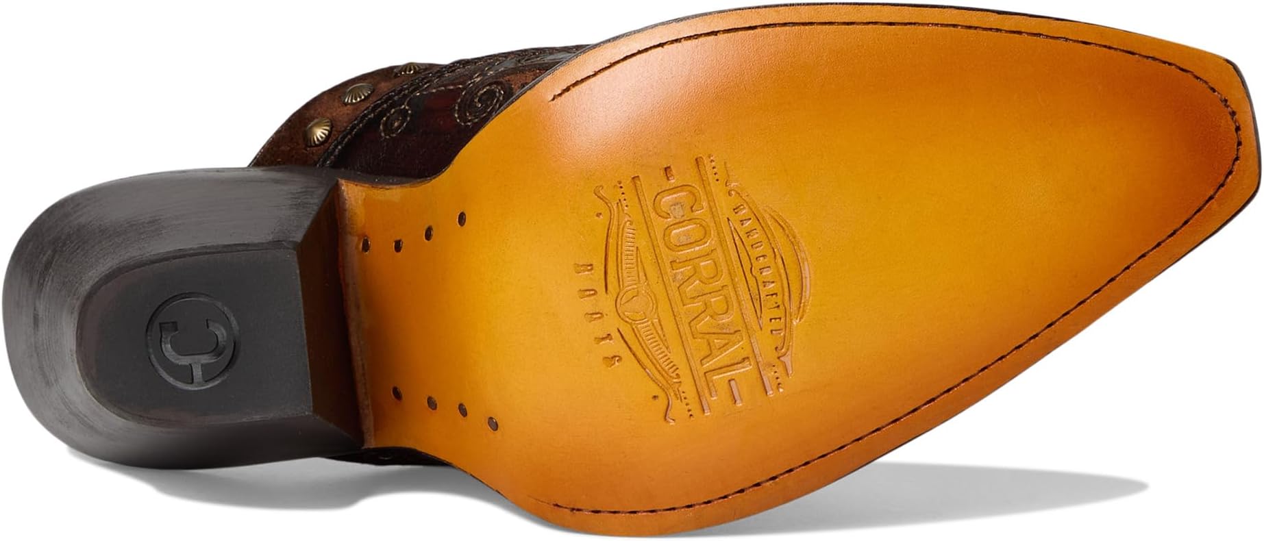 Туфли Corral Boots Lady Inlay & Embroidery & Studs Mule, цвет Brown/Chocolate — фото 3