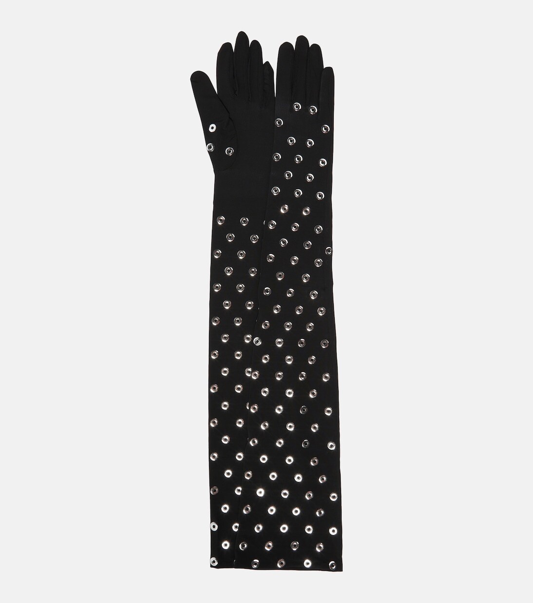 

Перчатки из джерси с люверсами Alaïa, черный