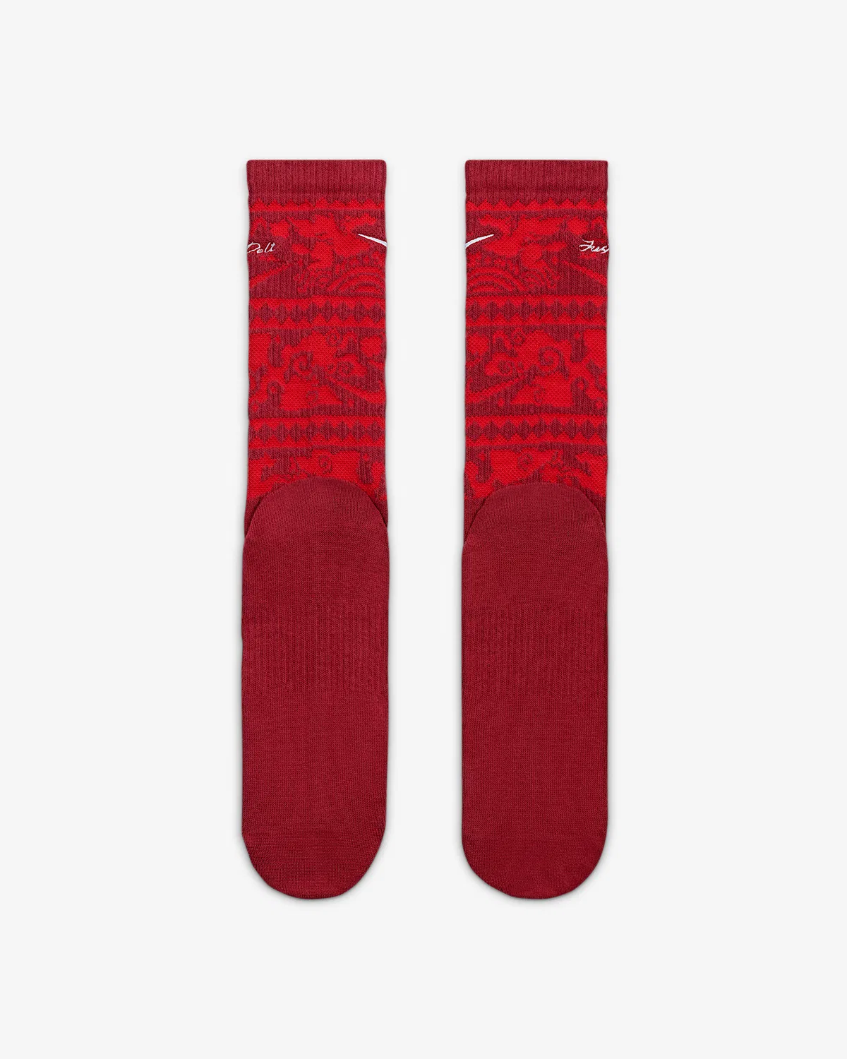 Носки Nike Everyday Plus "Lunar New Year" с мягкой подкладкой (1 пара), Team Crimson/University Red/Metallic Silver — фото 3