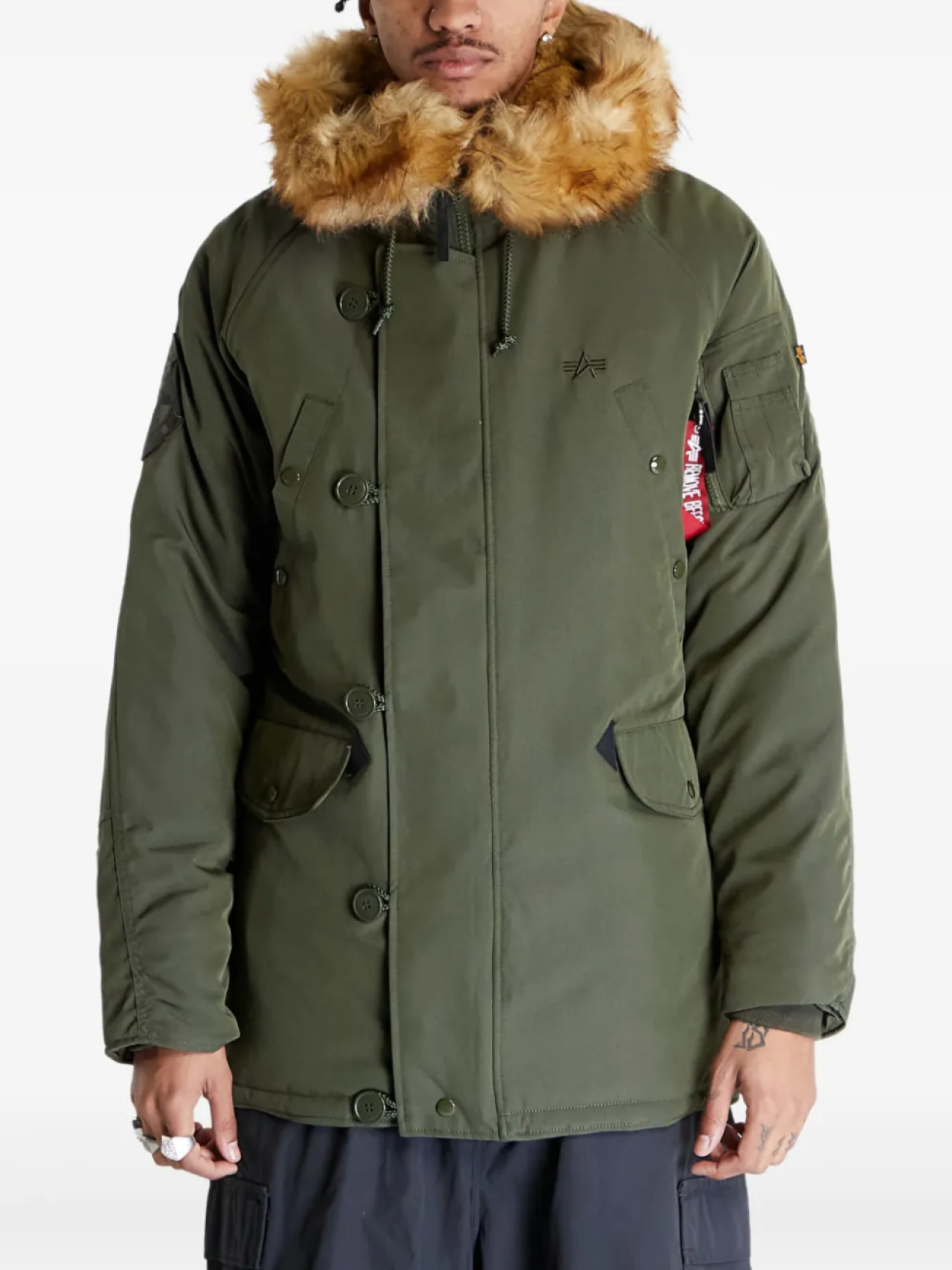 

Куртка-бомбер на молнии Alpha Industries, зеленый