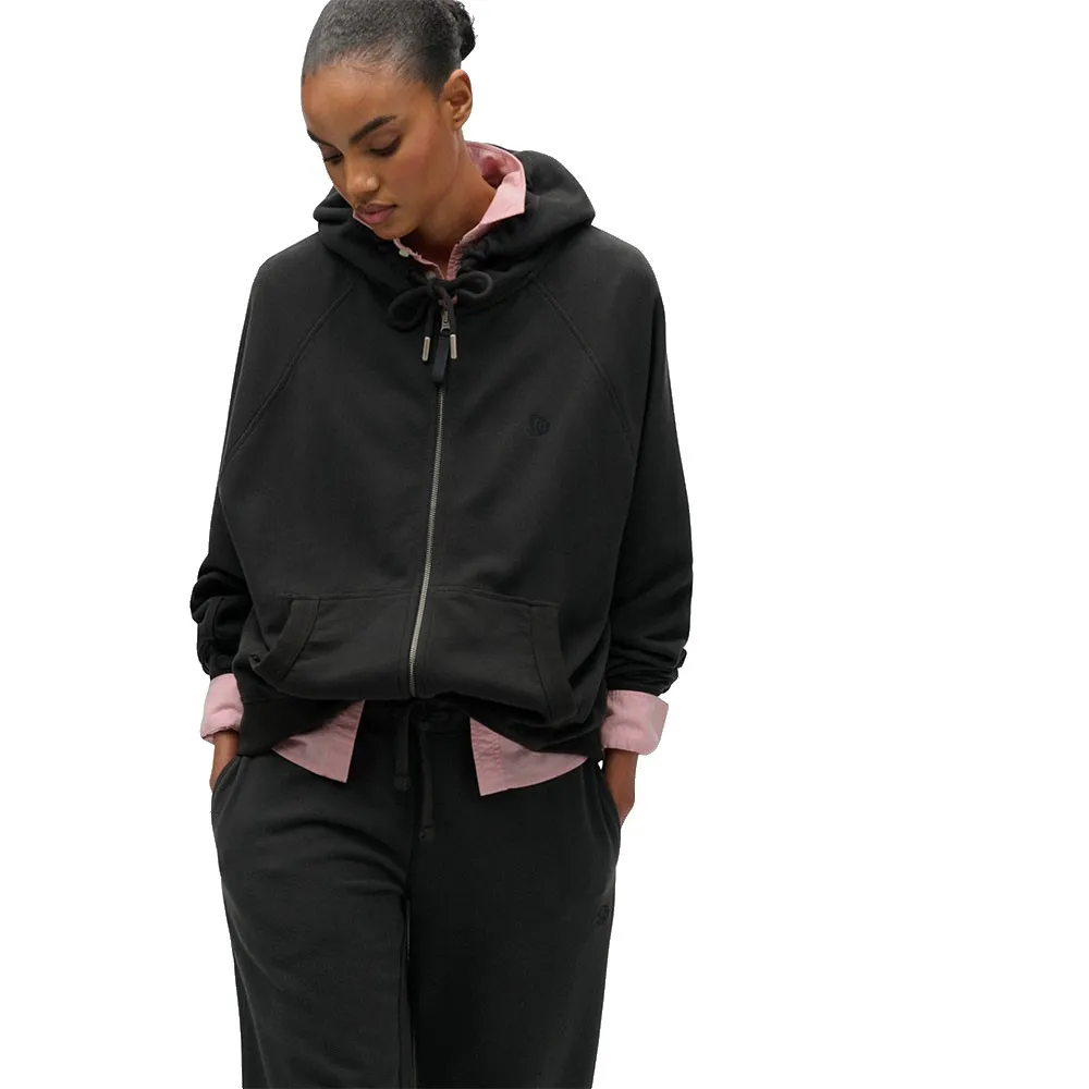 Толстовка Superdry Studios с полной застежкой-молнией свободного кроя, черный — фото 4