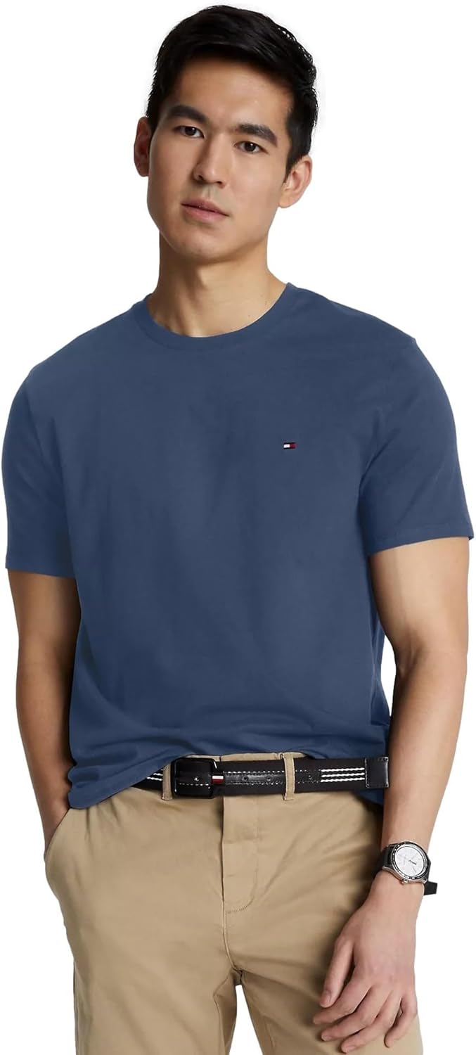 

Мужская футболка Tommy Hilfiger из эластичного джерси с круглым вырезом, серая, Bank Blue., Серый, Мужская футболка Tommy Hilfiger из эластичного джерси с круглым вырезом, серая, Bank Blue.