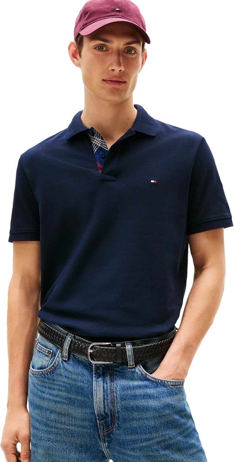 

Мужские поло Tommy Hilfiger с коротким рукавом, повседневные, классического кроя, с эластичной тканью и скрытой планкой, Desert Sky, Коричневый, Мужские поло Tommy Hilfiger с коротким рукавом, повседневные, классического кроя, с эластичной тканью и скрыто