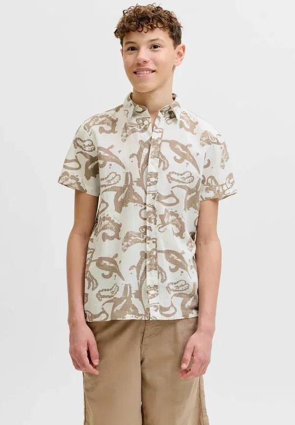 Футболка Jormontauk aop shirt ss jnr shirt Jack & Jones Junior, ярко-белый — фото 2