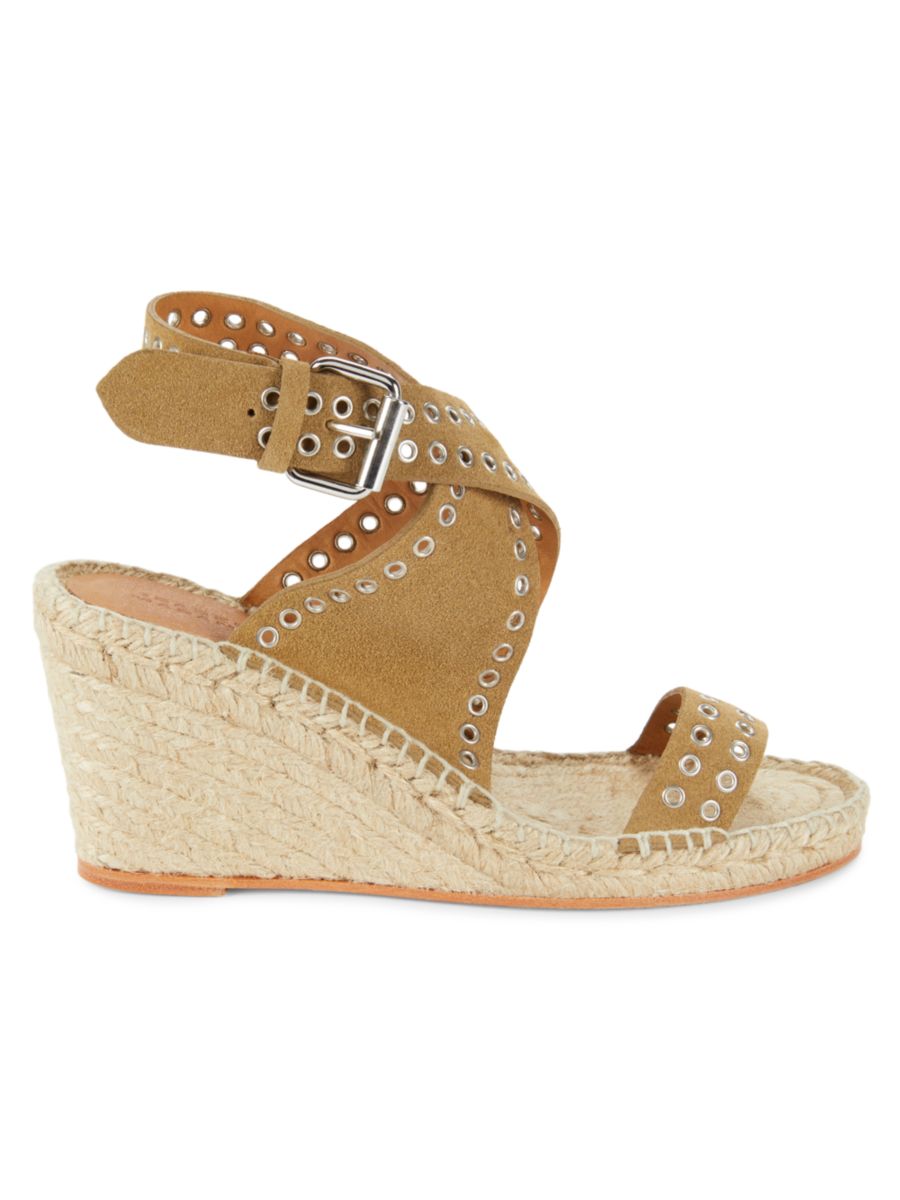 Сандалии-эспадрильи Iriane 76MM Suede на танкетке Isabel Marant, цвет Neutrals