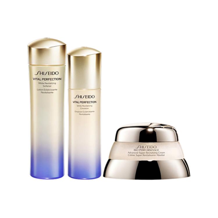 Набор для ухода за кожей Shiseido Vital Perfection: софтнер, эмульсия и лифтинг-крем, 150 мл + 100 мл + 50 мл