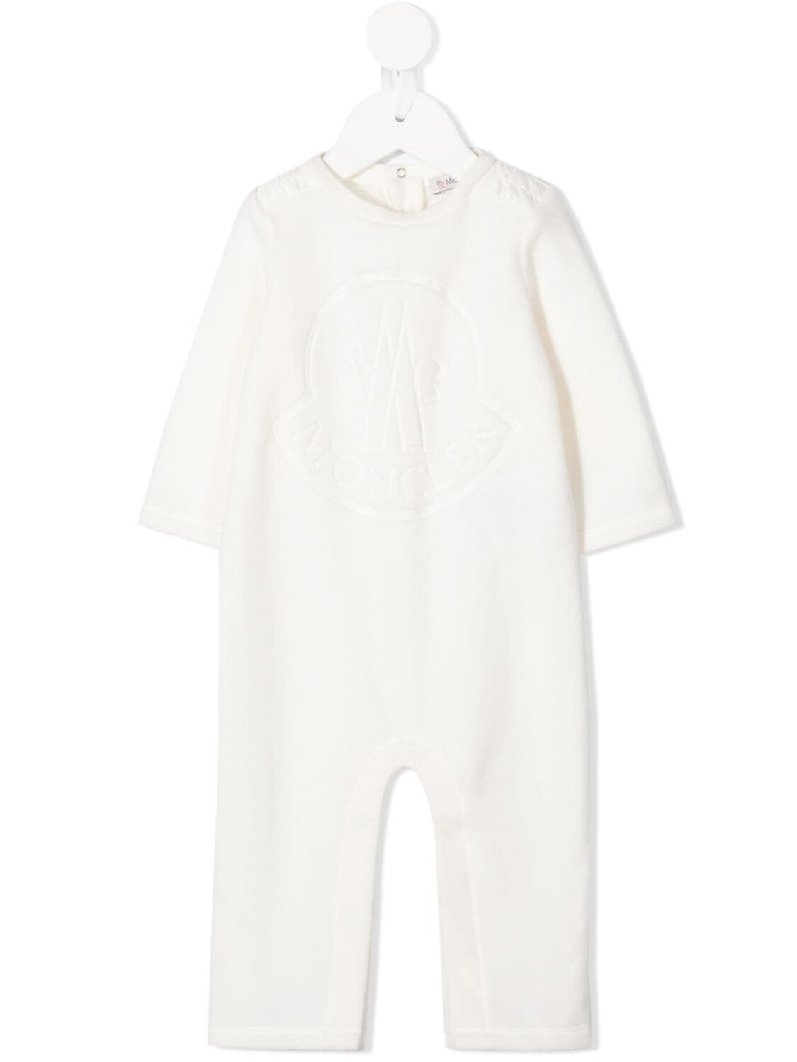 

Moncler Enfant ромпер с вышитым логотипом, белый