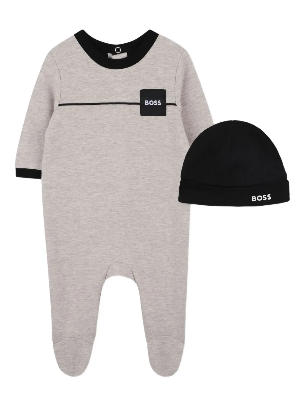 

Пижама с нашивкой-логотипом BOSS Kidswear, серый