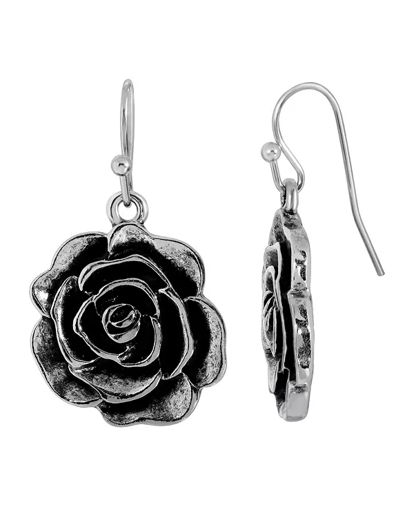 

Серьги-Подвески в форме цветка серебристого тона 2028, gray