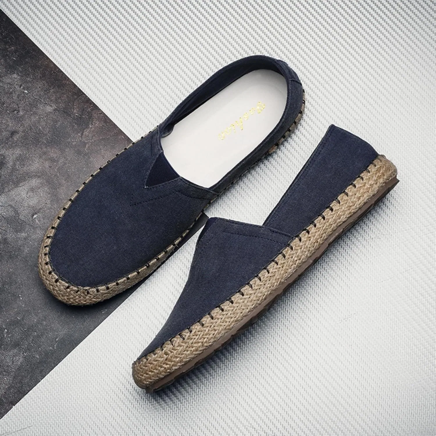 Лоферы Casual Canvas Slipon Shoes Moccasins, синий Khwfjas — фото 3