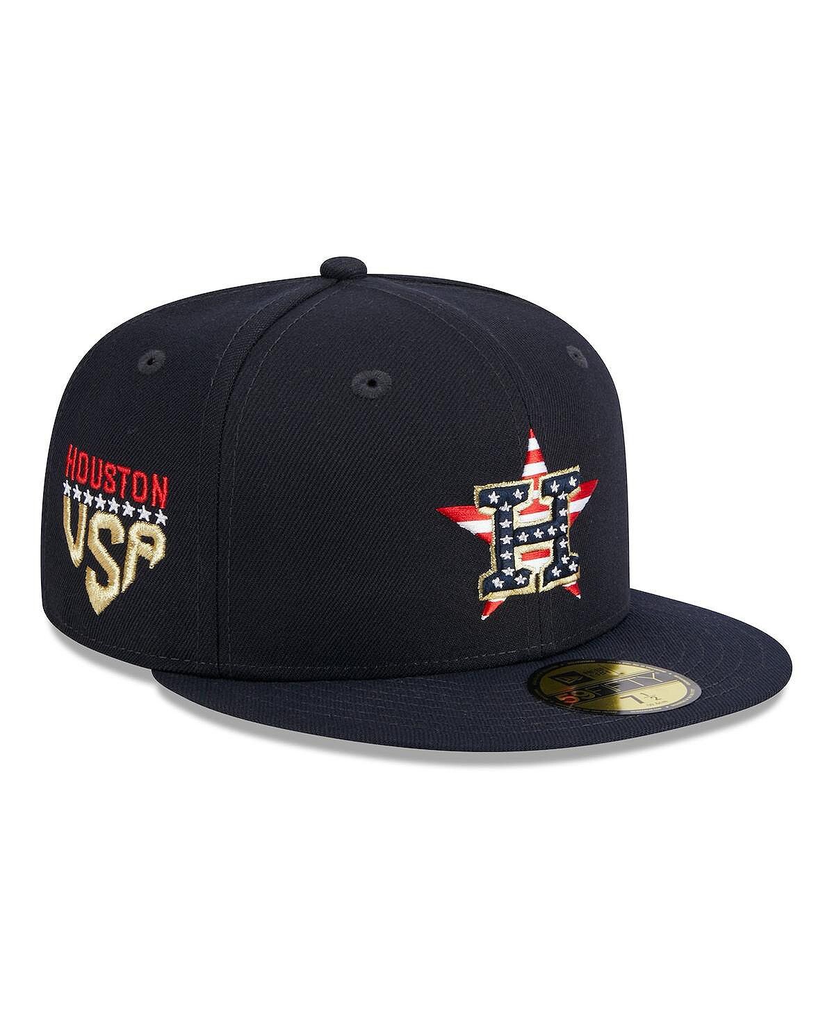 

Мужская темно-синяя шляпа Houston Astros 4 июля 59FIFTY, приталенная шляпа 2023 г. New Era
