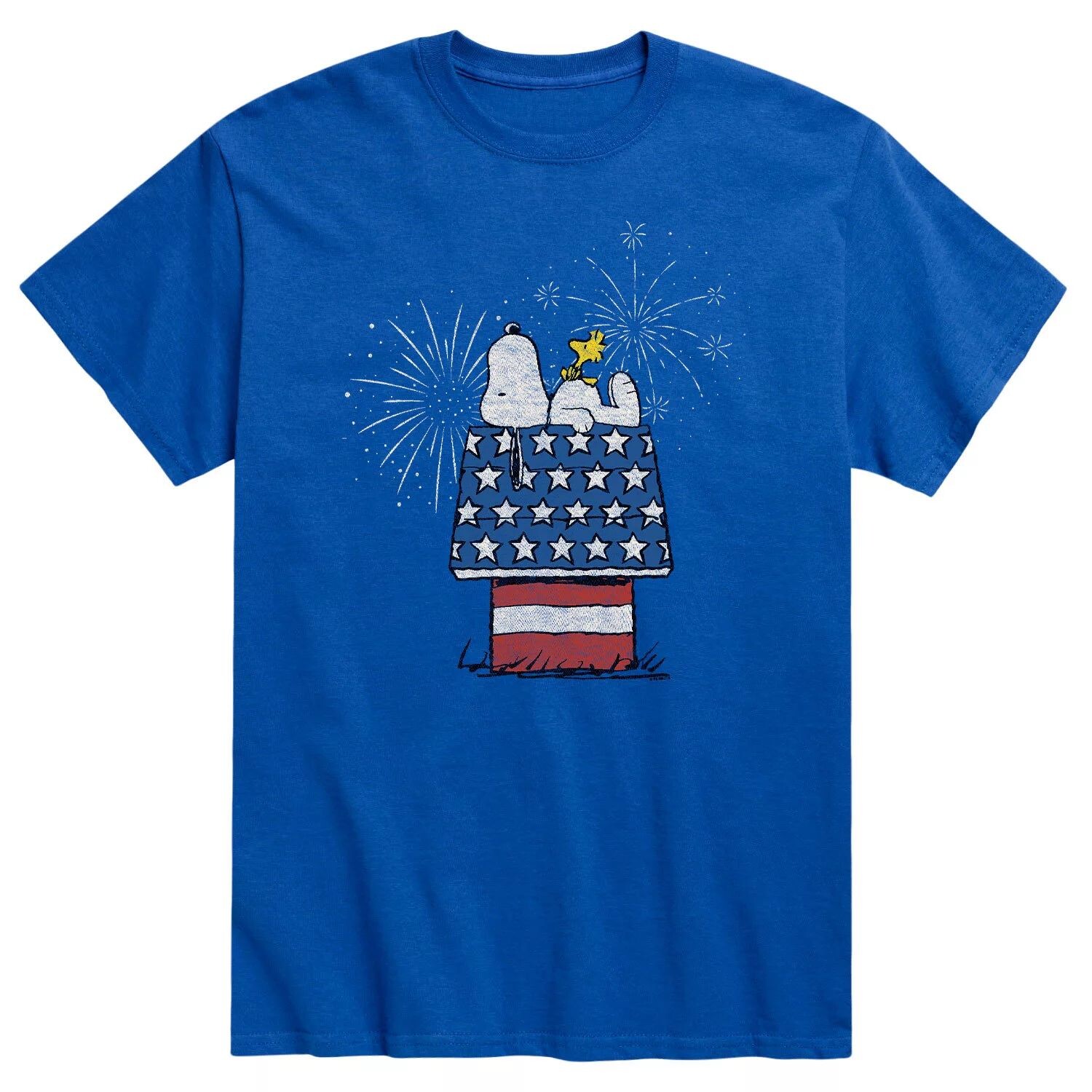 

Мужская футболка Peanuts Snoopy Dog House Fireworks Licensed Character