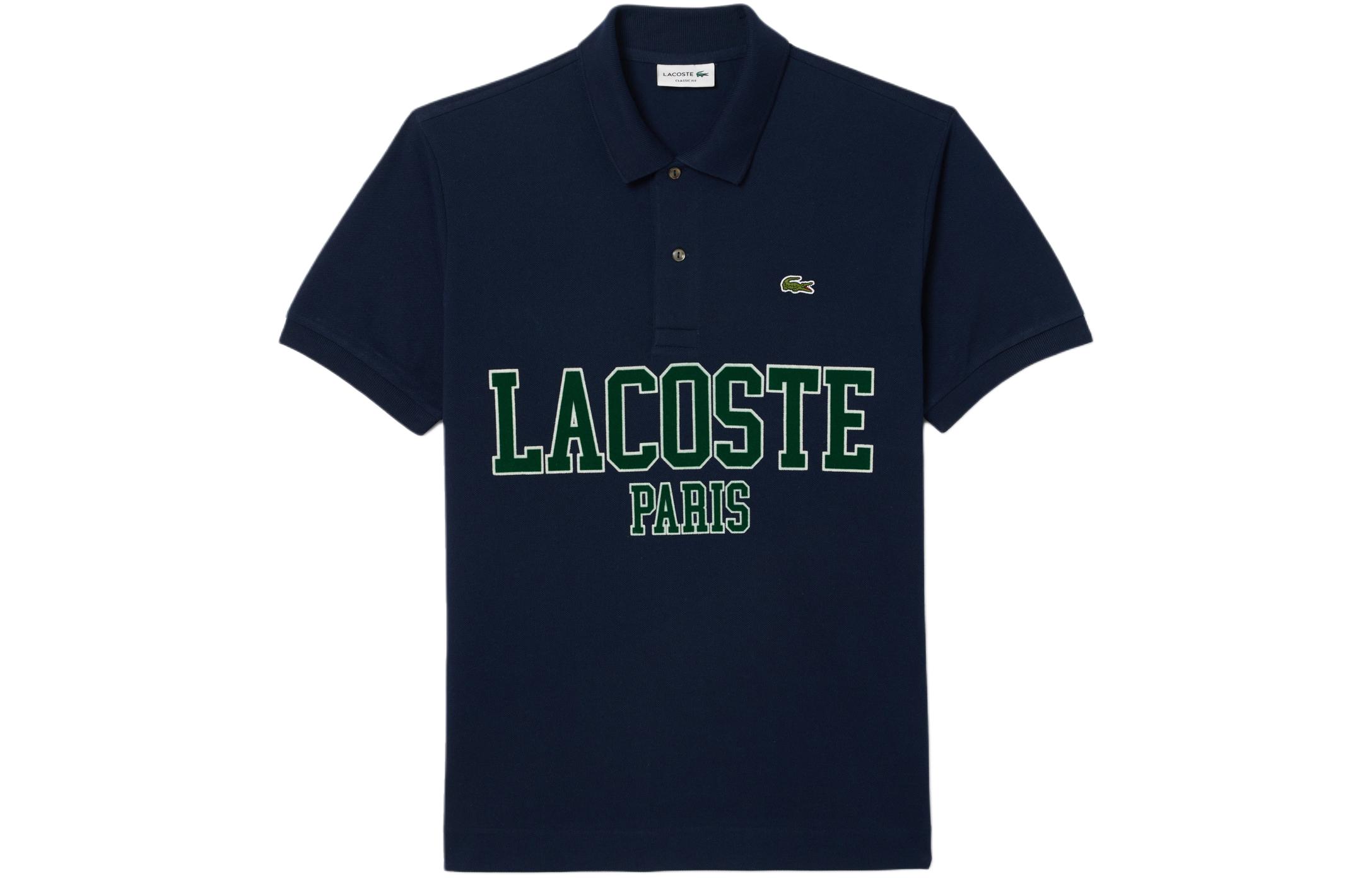 Футболка поло мужская морской синий LACOSTE — фото 2
