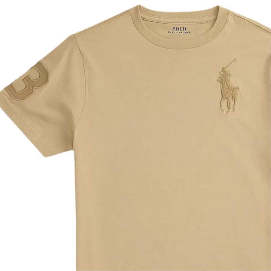 Футболка Big Pony Classic Khaki Polo Ralph Lauren для подростков — фото 4