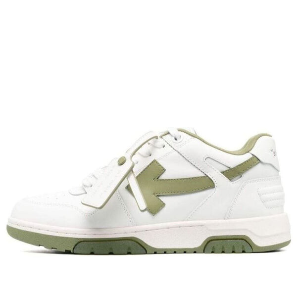 

Кроссовки out of office leather sneakers 'white olive green' Off-White, белый
