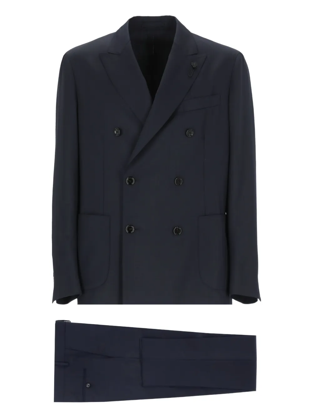 

Костюм с двубортным пиджаком Lardini, синий