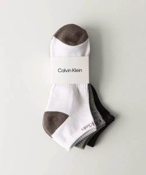 [Комплект из 3 шт.] Мужские антибактериальные, влагоотводящие носки Calvin Klein с махровой подошвой и поддержкой свода стопы для кроссовок 92572501 — фото 2