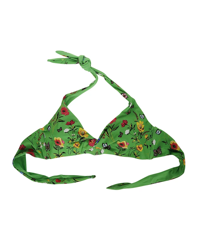 

Зеленый купальник с разноцветным узором и шнуровкой. Mc2 Saint Barth, мультиколор