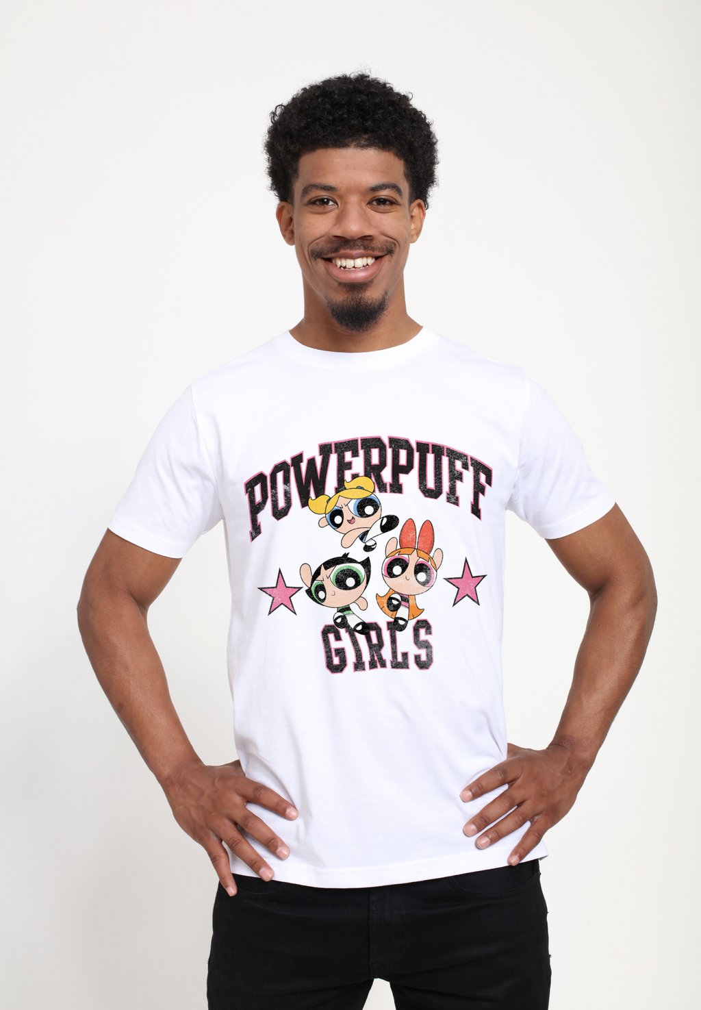 

Футболка с принтом THE POWERPUFF GIRLS SCRIPT GRAPHIC LOGO Henry Tiger, белый