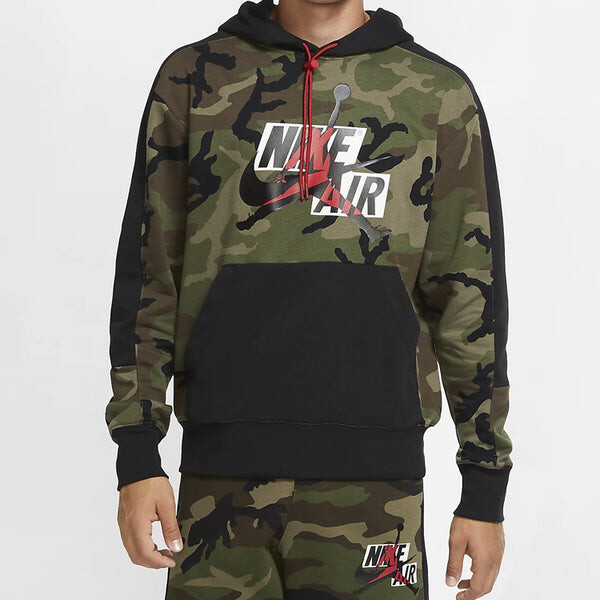 Толстовка Air Jordan Jumpman Hoodies Classics Camo 'Olive green', зеленый — фото 3