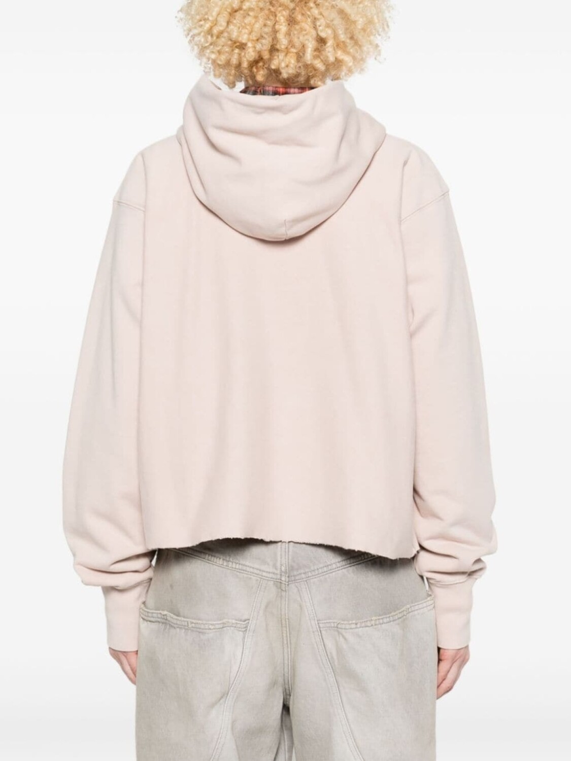 Хлопковая толстовка с капюшоном и логотипом Maison Margiela, розовый — фото 4