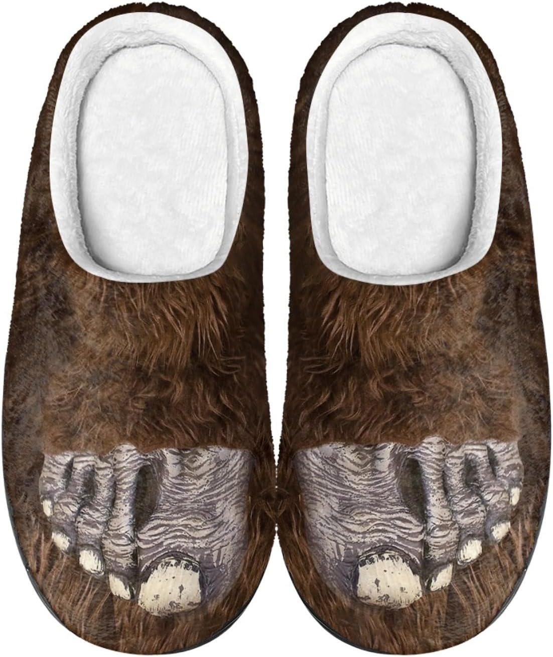 

Милые мультяшные фланелевые тапочки Howilath унисекс, теплые и дышащие хлопковые тапочки с противоскользящей подошвой, Bigfoot Feet