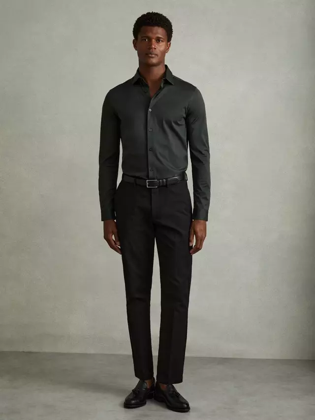 

Рубашка Reiss King Mercerised Cotton Jersey, цвет emerald/green