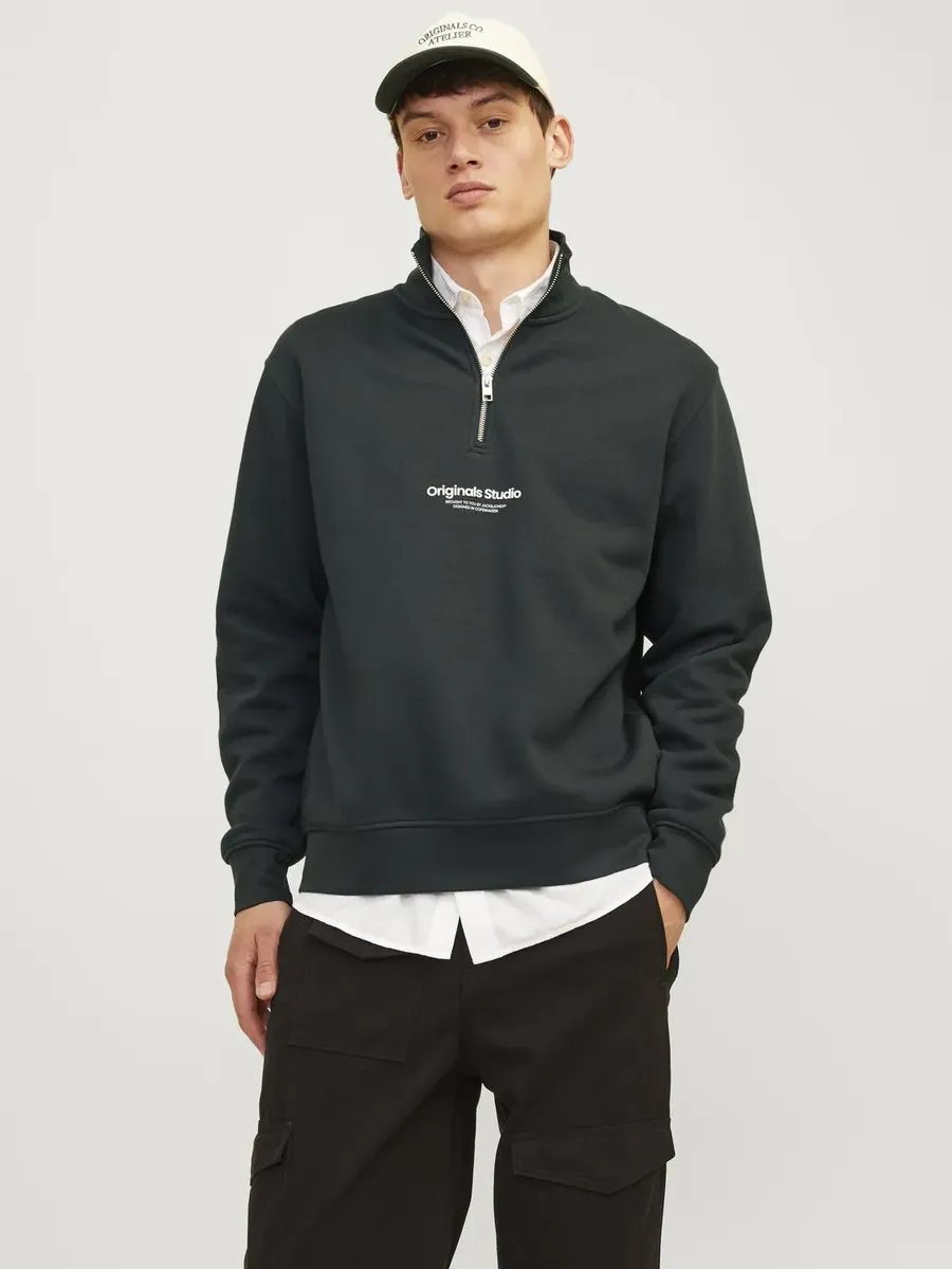 

Толстовка Jack & Jones "JORVESTERBRO SWEAT QUARTER ZIP HN NOOS", цвет Forest River