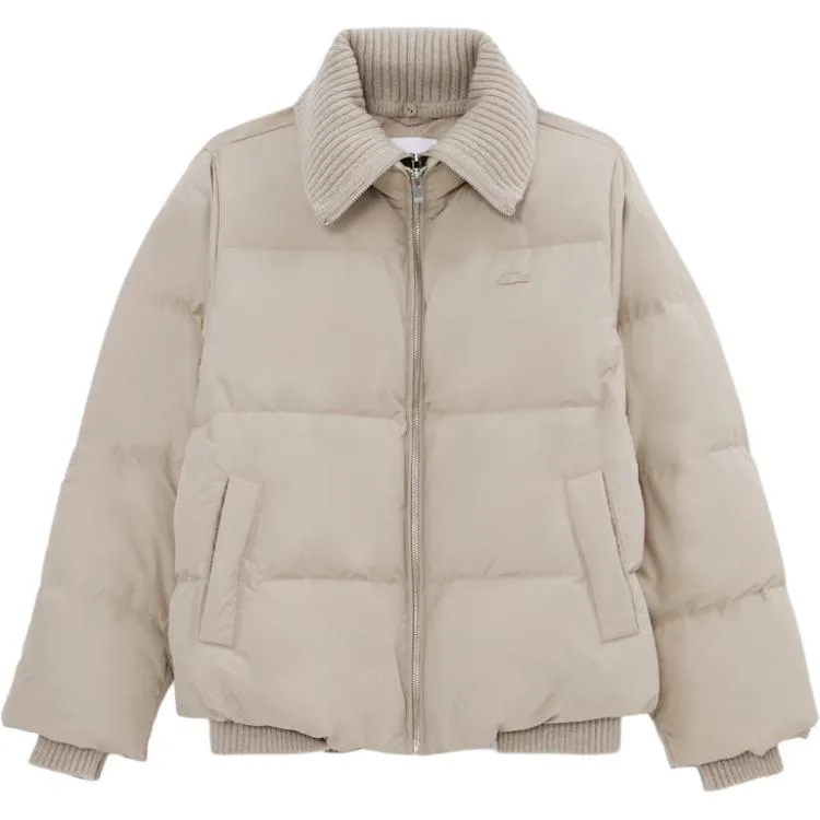 Пуховик LACOSTE Women's Lapel, черный — фото 3