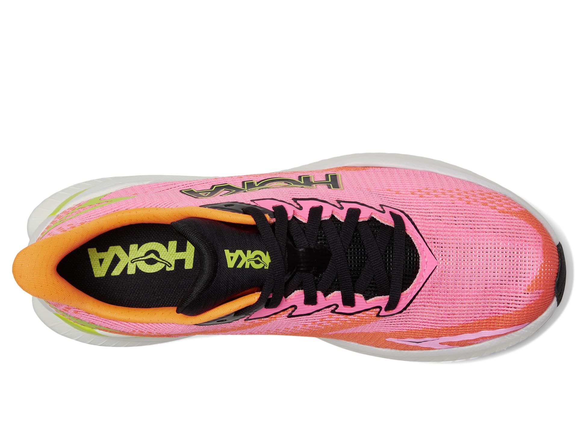 Кроссовки Hoka Mach X 3, цвет Neon Rose/Neon Tangerine — фото 2