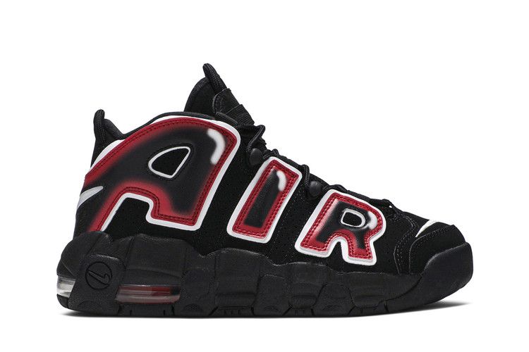 Кроссовки Nike Air More Uptempo 96 BG 'Laser Crimson', черный — фото 2