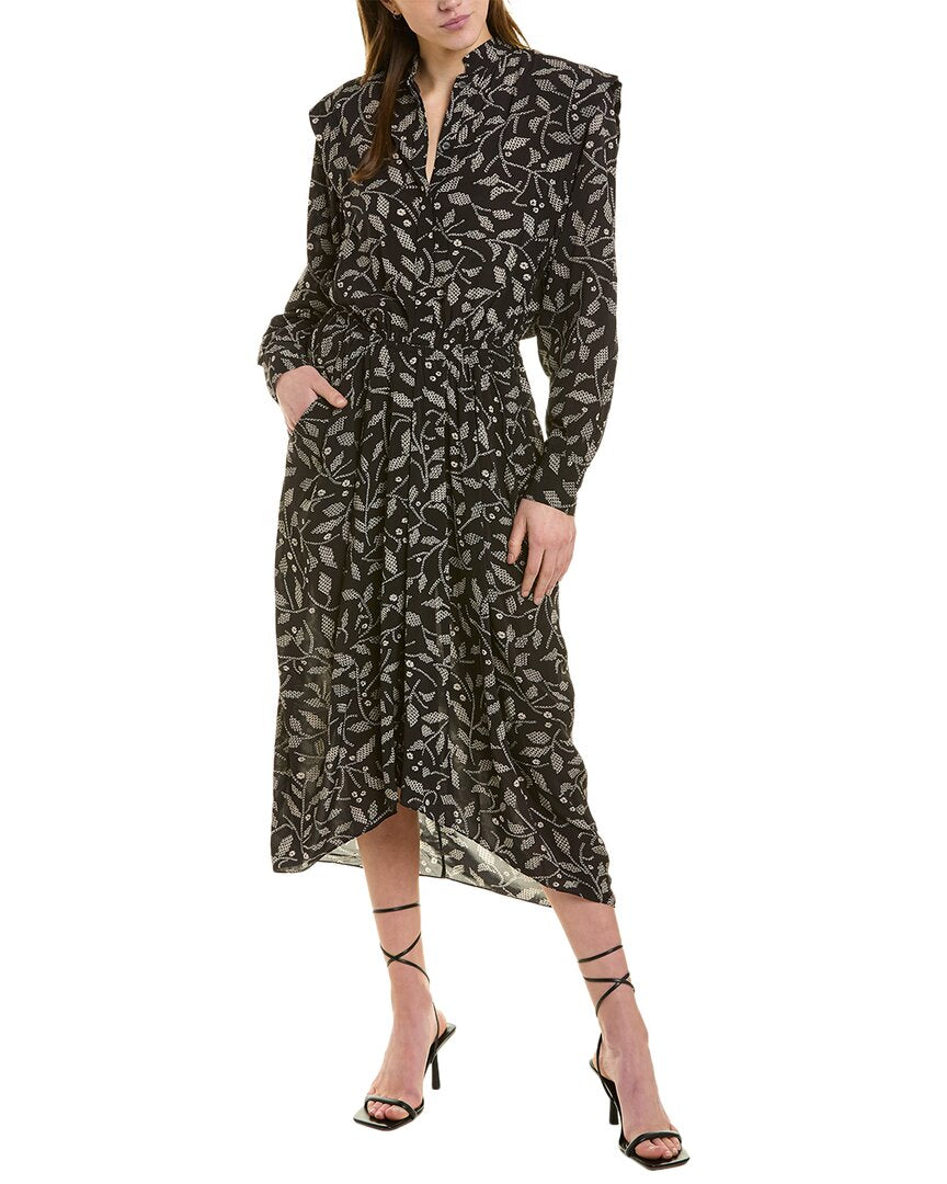

Платье-рубашка миди Isabel Marant Etoile, черный