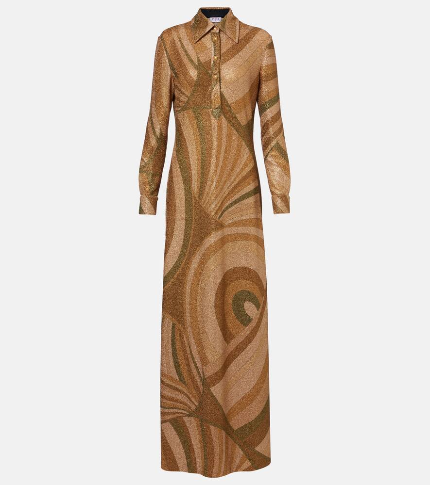 

Айрид платье-рубашка из ламе-джерси Pucci, Oro