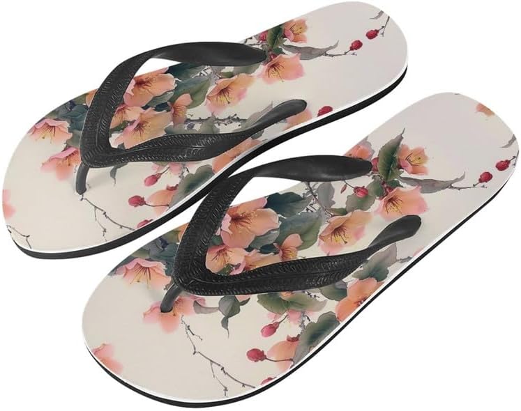 

Женские плетеные шлепанцы Tribal с клубникой Koi, унисекс, мягкие тапочки, радужные пляжные летние повседневные шлепанцы для ванной Semiouray, Retro Plum Blossom