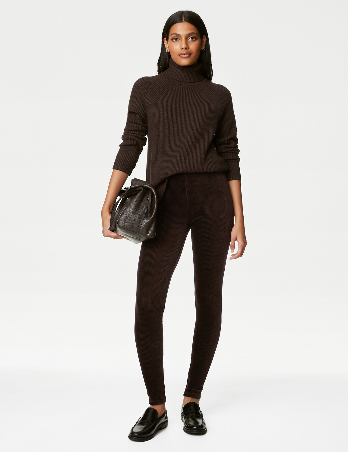 

Вельветовые леггинсы с высокой талией Marks & Spencer