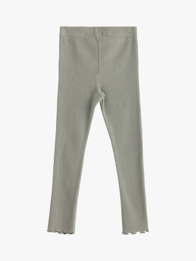 Детские легинсы с рюшами из хлопковой смеси Lindex, Light Dusty Green — фото 2