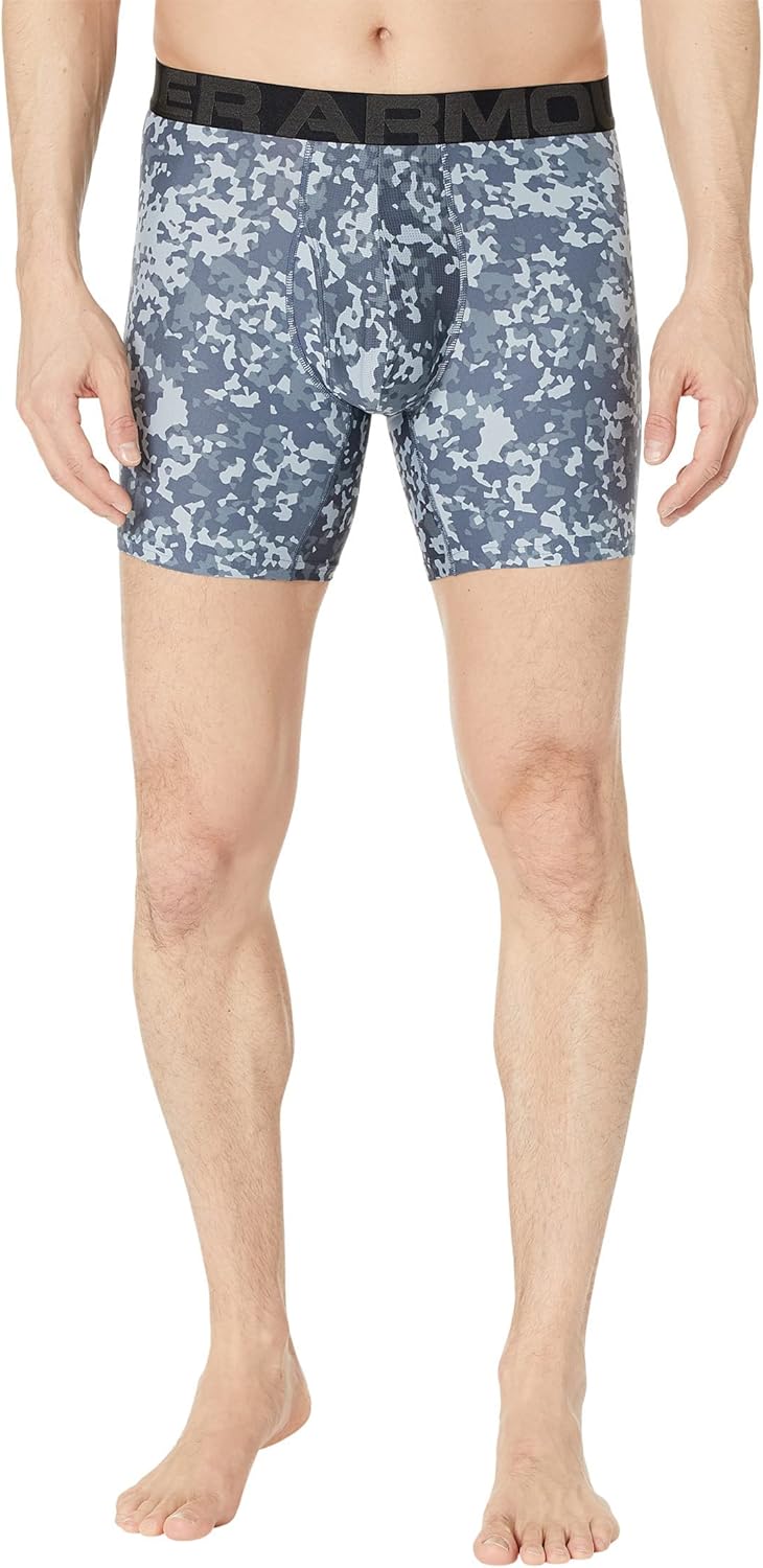 

Мужские боксеры Under Armour Tech длиной 6 дюймов, Harbor Blue/Jet Gray