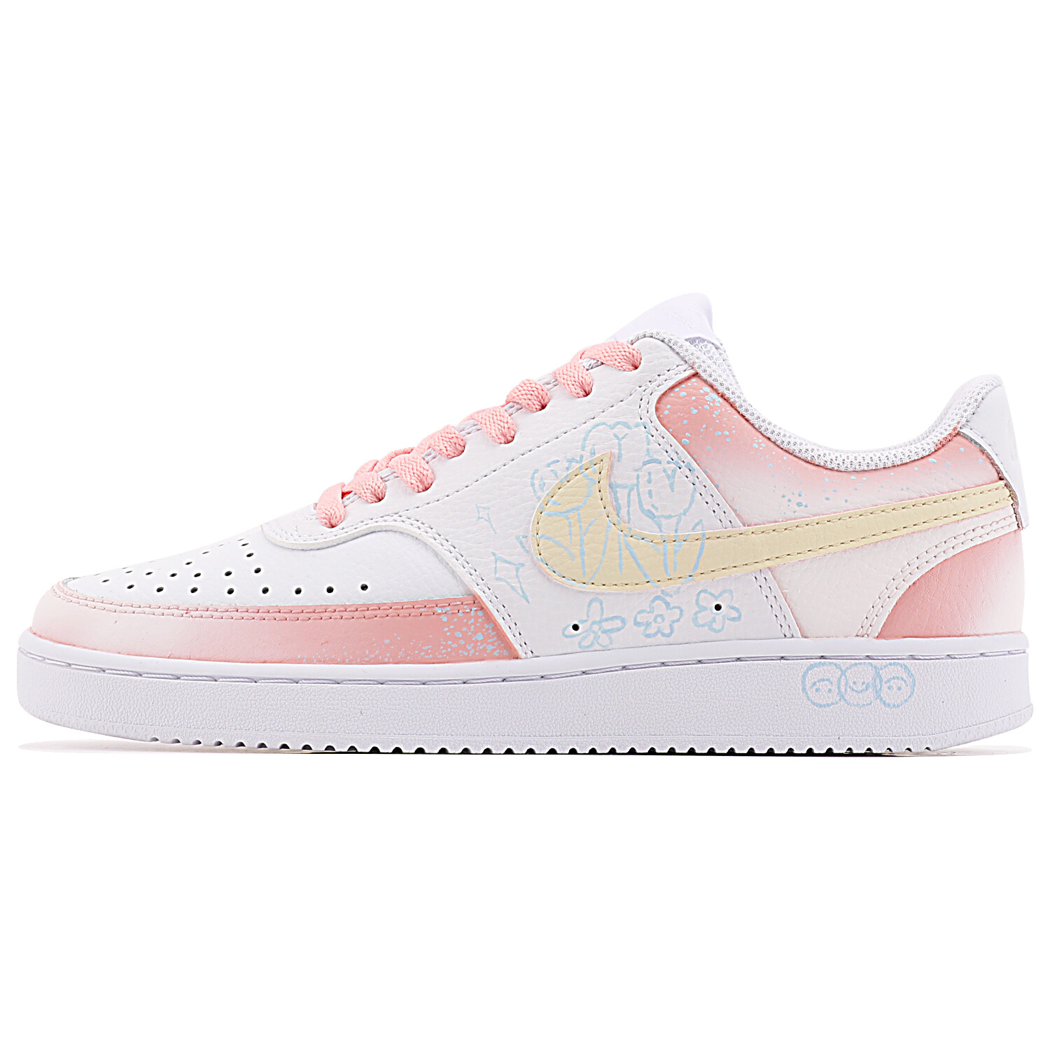 

Кроссовки Nike Court Vision 1 Skateboarding Shoes Women's Low-top Pink/white, белый
