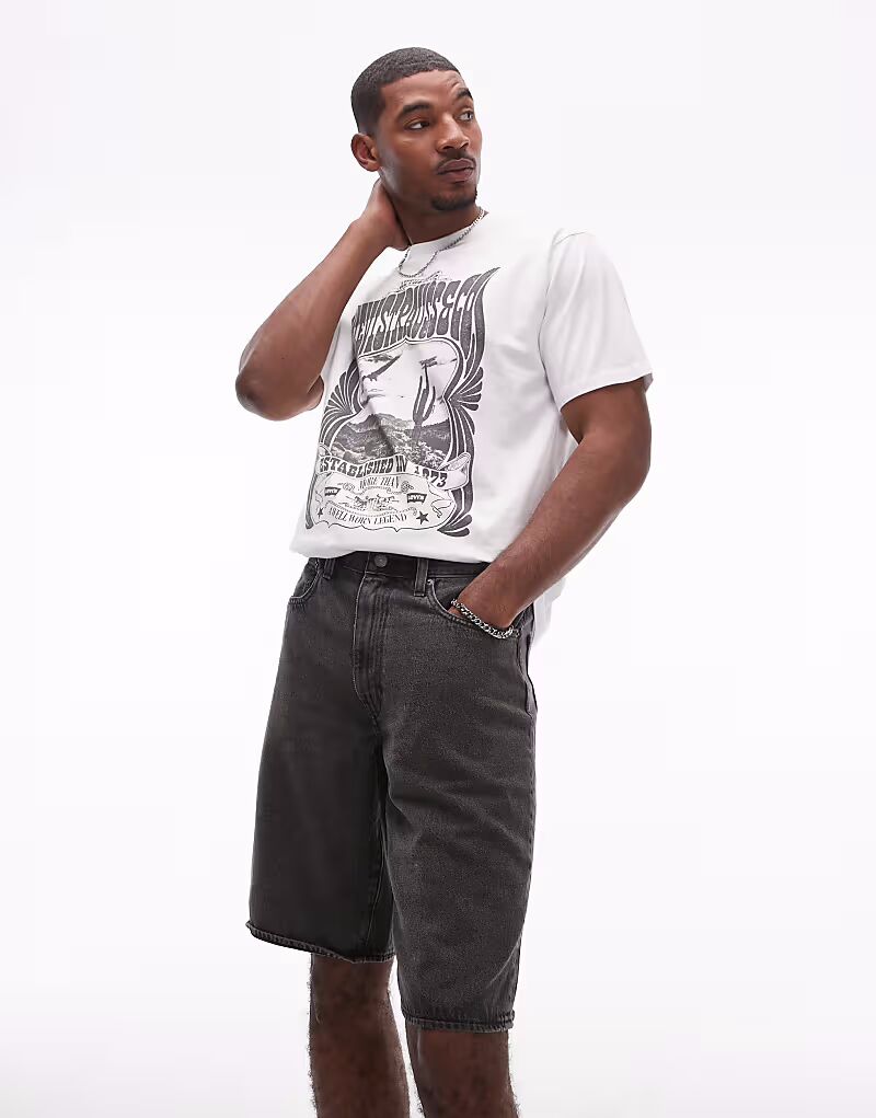 

Джинсовые шорты Levi's 478 Baggy черного цвета