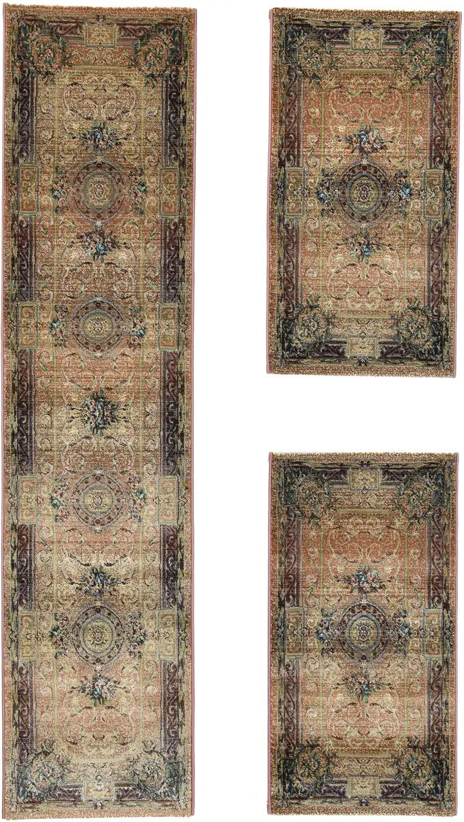 

Бортик кровати THEKO "Gabiro 856", (3 шт.), коврик для кровати, комплект дорожек для спальни, короткий ворс, восточный вид Ш/Д (мост): 68х135 см (2 шт.), Ш/Д (рейка): 68х300 см (1 шт.), цвет roségoldfarben